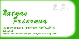 matyas prierava business card